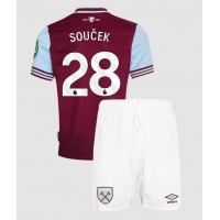 Echipament fotbal West Ham United Tomas Soucek #28 Tricou Acasa 2024-25 pentru copii maneca scurta (+ Pantaloni scurti)